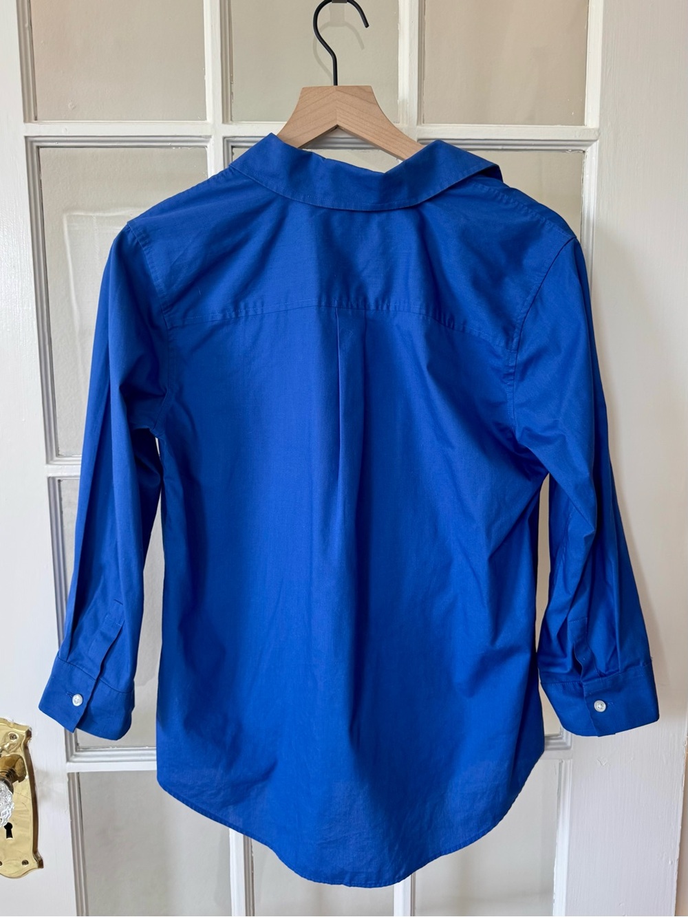 Lands' End Bright Blue Collared Button-Down Shirt - Picture 4 of 6
